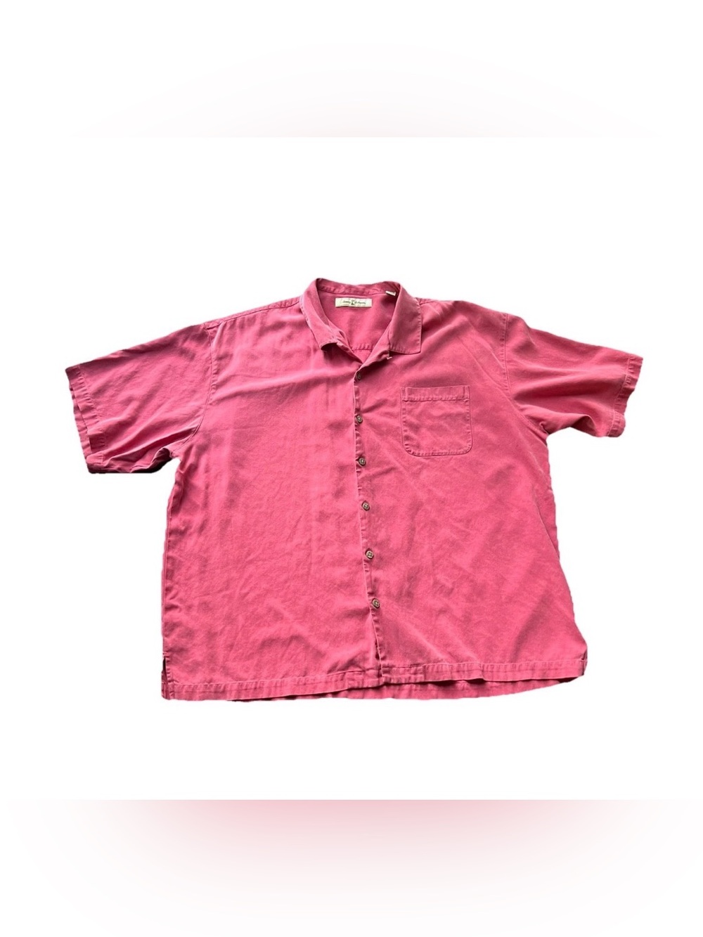 Tommy Bahama 100% Silk Maroon Hawaiian Camp Shirt Size XXL Button Up